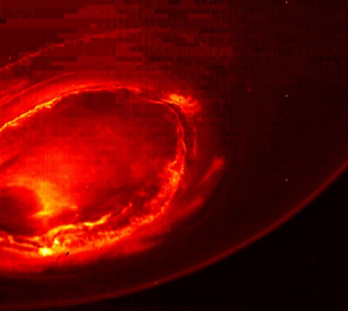 木星の南極オーロラNASA