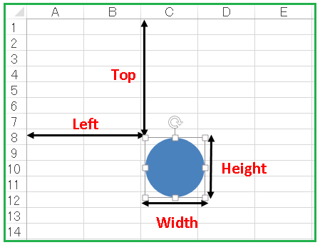 Vba Shapes コレクションとaddshape メソッド